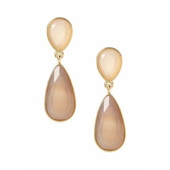 Banana Republic Women's  ZUMA Drop Earrings NWT 45 EA CREAM - Picture 1 of 1